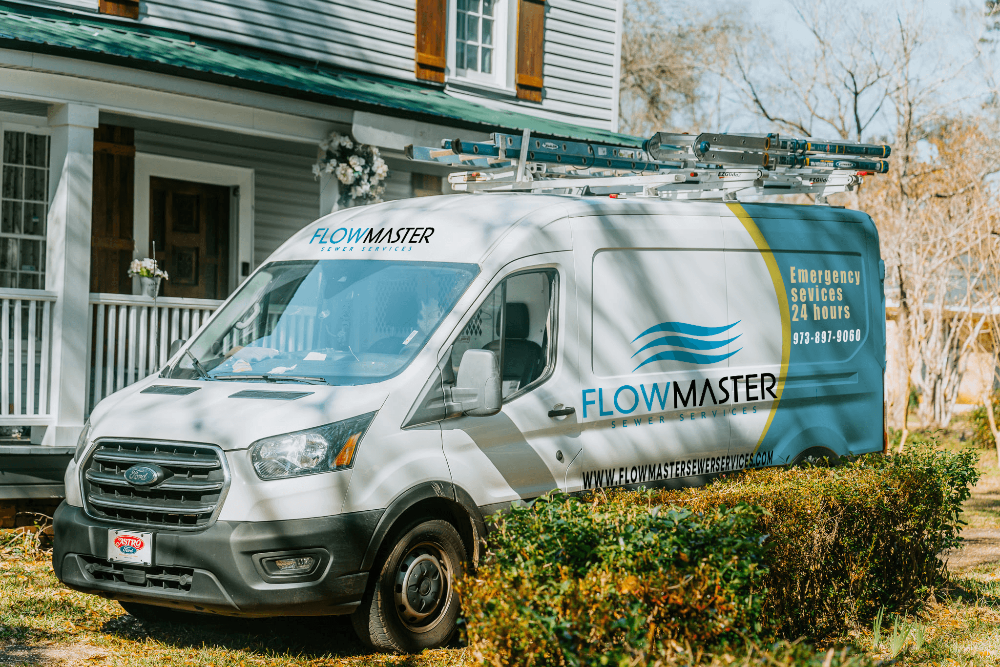 FlowMaster Sewer Services truck in North Jersey